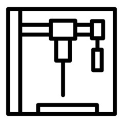 Poster - Laser cnc machine icon outline vector. Lather equipment. Work tool