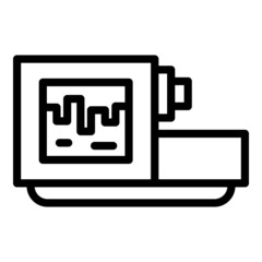 Poster - Router cnc machine icon outline vector. Work lathe. Industry laser