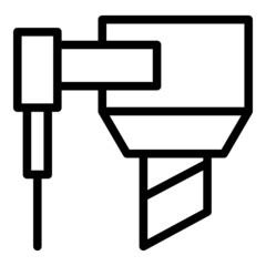 Poster - Cutter cnc machine icon outline vector. Work tool. Lathe equipment