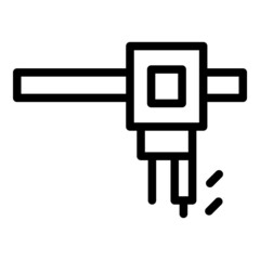Poster - Cnc machine production icon outline vector. Laser factory. Lathe work