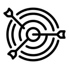 Poster - Business arch target icon outline vector. Office success. Work idea