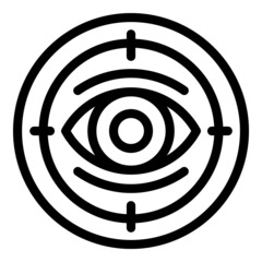Poster - Eye business target icon outline vector. Office job. Businessman idea