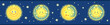 Bordüre Kinder Laternen Sonne Mond und Sterne,
Kinderzimmer Tapeten Bordüre in blau,
Vektor Illustration isoliert auf weißem Hintergrund
