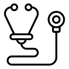 Poster - Stethoscope icon outline vector. Doctor heart. Medical nurse