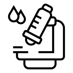 Poster - Medical microscope icon outline vector. Doctor laboratory. Virus lab