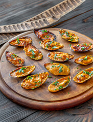 Sticker - Baked mussels stuffed with cheese