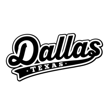 Dallas Texas lettering design. Dallas typography design. Vector and illustration.