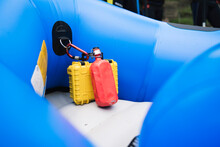 Equipment Fixed To A Rubber Dinghy