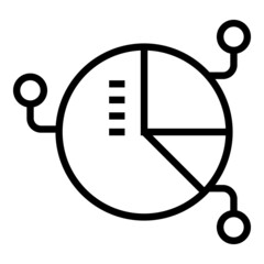 Poster - Strategy pie chart icon outline vector. Circle diagram. Graphic business