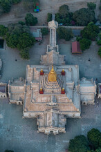 Myanmar, Mandalay Region, Bagan, Aerial View Of Ananda Temple