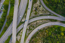 Sweden, Gothenburg, Aerial view of highways
