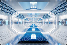 3D Rendering Interior Of Space Station