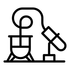 Wall Mural - Chemical experiment icon outline vector. Lab science. Chemistry test