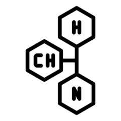 Poster - Chemical formula icon outline vector. Lab science. Chemistry test