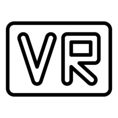 Poster - Digital vr icon outline vector. Virtual tour. Angle video