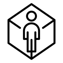 Poster - Vr reality icon outline vector. Video degree. Camera angle