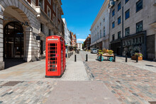 UK, London, Red Phone Booth In Covent Garden