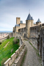 Medieval Fortified City Of Carcassonne, Languedoc-Roussillon, France
