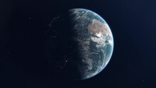 A Realistic CGI Footage Of The Planet Earth Seen From Space In 4K