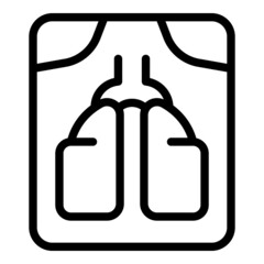 Wall Mural - Care chest icon outline vector. Medical xray. Health radiology