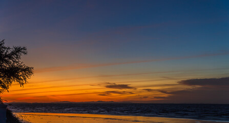 Wall Mural - sunset over the sea