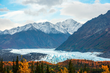 Wall Mural - Matanuska Glacier near Glenn Highway in Alaska.