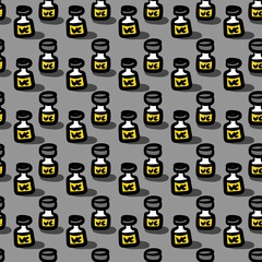 Wall Mural - seamless pattern of vaccine bottle cartoon