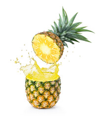 Wall Mural - pineapple juice splash
