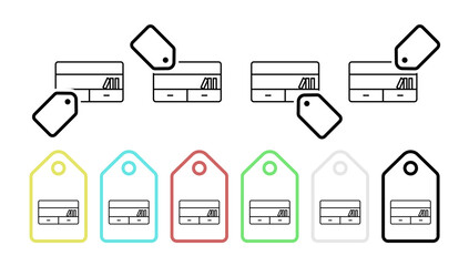 Poster - Bookshelf vector icon in tag set illustration for ui and ux, website or mobile application