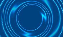 Vector Wonderful Swirling Backdrop With Space For Text. Vortex, Swirl, Black Ripple. Abstract Curved Spiral Background. Blue Metallic Rotating Hypnotic Pattern. Abstract Futuristic Background. Vector