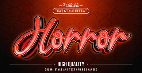 Poster - Editable text style effect - Horror text style theme. Graphic Design Element.