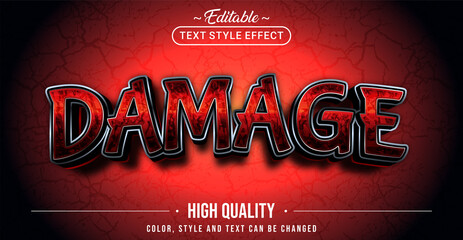 Poster - Editable text style effect - Damage text style theme.
