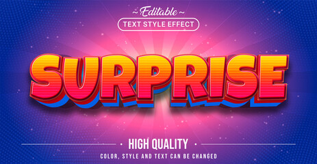 Aufkleber - Editable text style effect - Surprise text style theme.