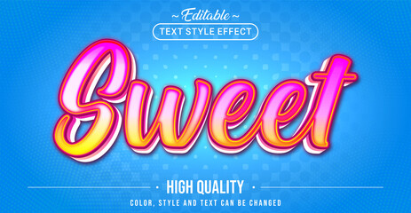 Aufkleber - Editable text style effect - Sweet text style theme.