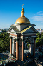 View From The Saint Isaac's Cathedral With A Golden Cupola, St. Petersburg, Russia