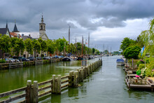 Netherlands, North Holland, Muiden, Canal Lock On Vecht River