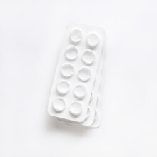 Studio Shot Of Three Aluminum Pill Blister Packs