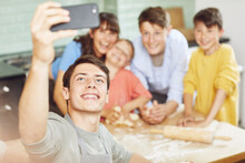 Sone Taking Pictures Of His Mother And Brothers, Preparing Pizza At Home