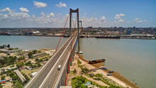 Mozambique, Maputo, Aerial View Of Maputo-Katembe Bridge
