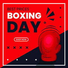 Wall Mural - Boxing day promo sale poster design template