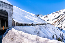 Austria, Vorarlberg, Allgaeuer Alps, Winter At Hochtannberg Pass