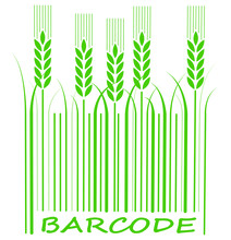 Illustration Of A Green Bar Code With Text