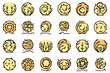 Tumbleweed icons set outline vector. Western dead. Weed ball