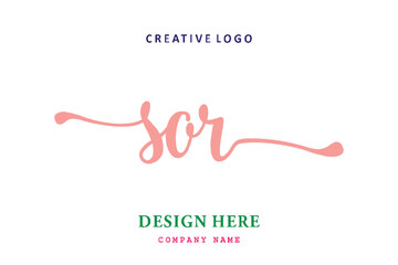 SOR lettering logo is simple, easy to understand and authoritative