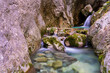 © Lorenzo Mattei/Westend61 - Italy, Stream flowing in Forra di Rio Freddo canyon cutting through eastern slope of Monte Cucco