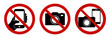 No photos and no phones forbidden sign