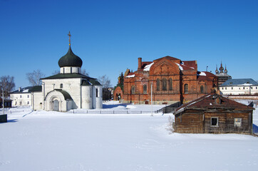 Wall Mural - Yuryev-Polsky, Vladimir Oblast, Russia - March, 2021: Saint George Cathedral