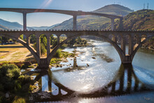 Portugal, Porto District, Porto, Bridges Over Douro River