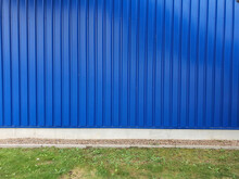 Blue Corrugated Iron Wall