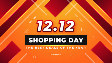 Wall Mural - World Biggest Shopping Day 12.12 Sale Background